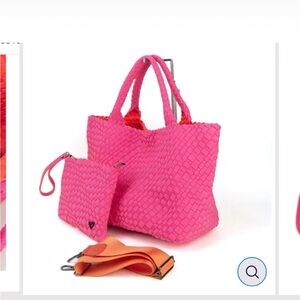 BLUE Woven Prenelove Tote Bag see pictures